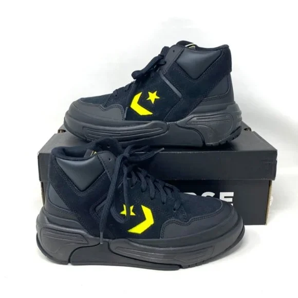 Converse Weapon CX Shoes Women Size Mid Top Black Leather Suede Sneakers A03230C - Picture 3 of 9